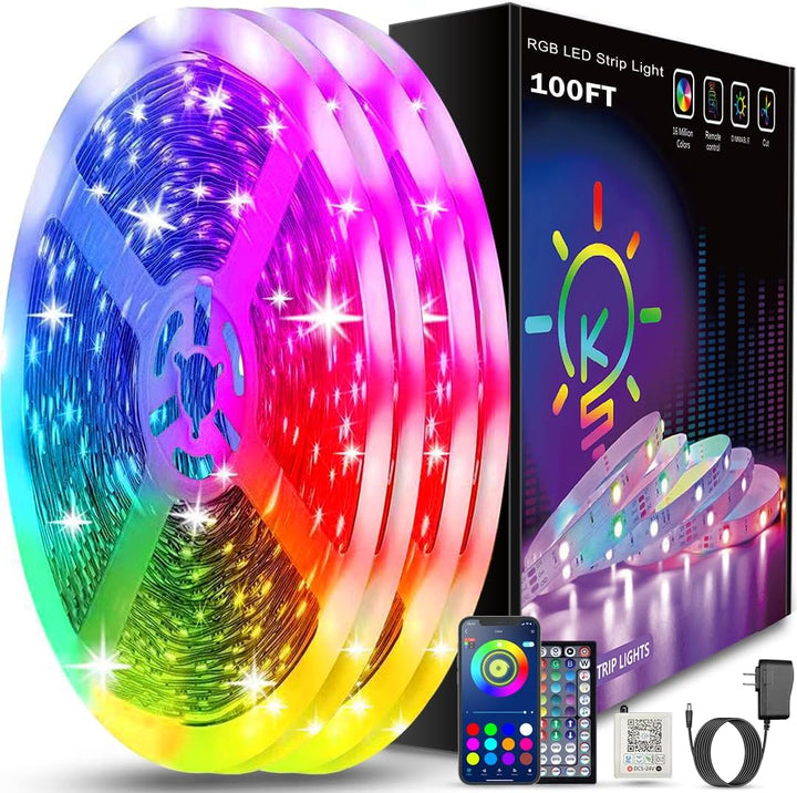 Bluetooth Color-Changing LED Strip Lights with Music