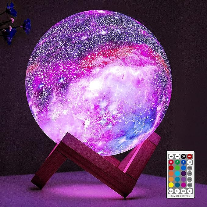Galaxy Moon Lamp with Remote and Touch