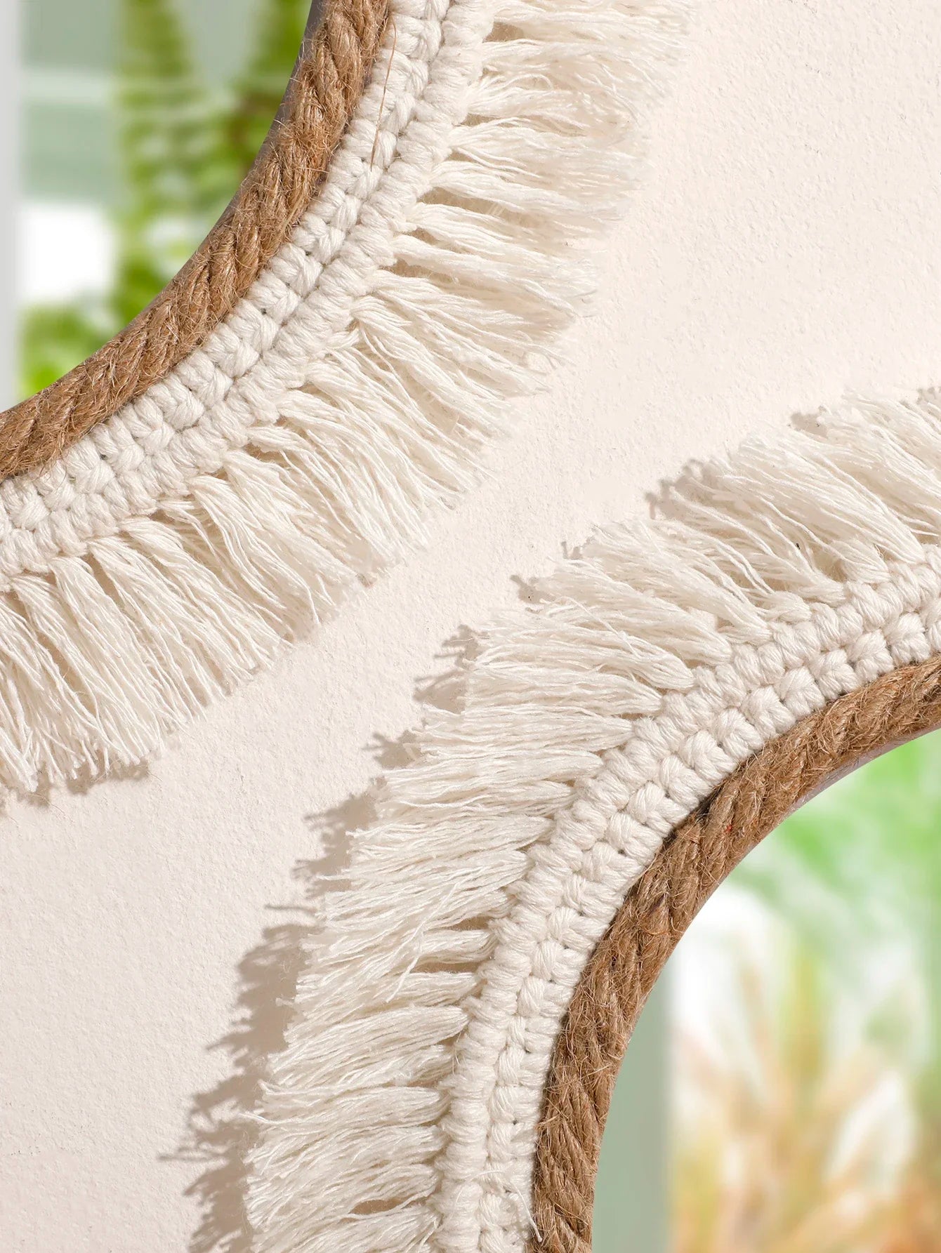 Bohemian Woven Wall Mirror – Handmade Decor