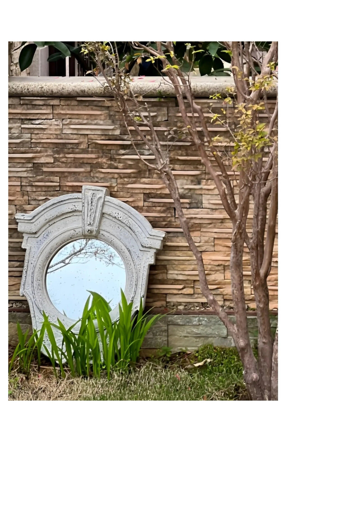 Boho Outdoor Wall Mirror – Decorative Hanging Art