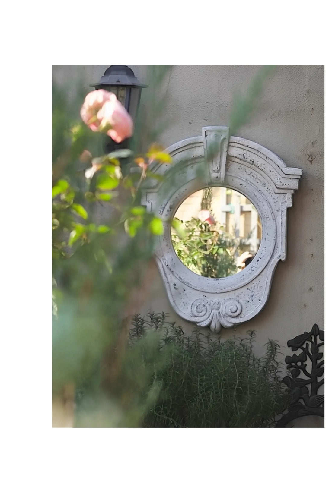 Boho Outdoor Wall Mirror – Decorative Hanging Art