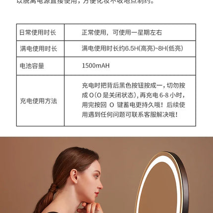 LED Lighted Makeup Mirror – Dimmable 10x Magnify