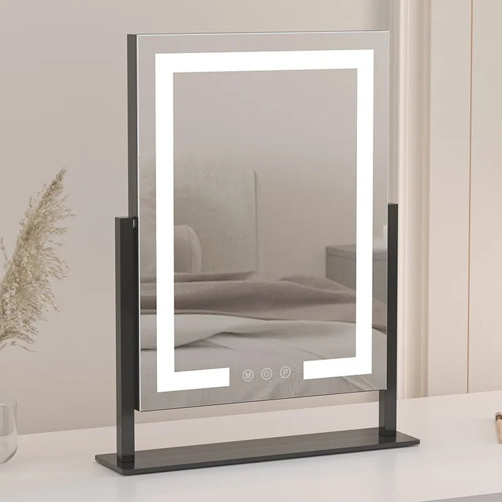 Rotatable LED Silver Bedroom Mirror
