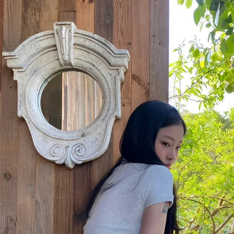 Boho Outdoor Wall Mirror – Decorative Hanging Art