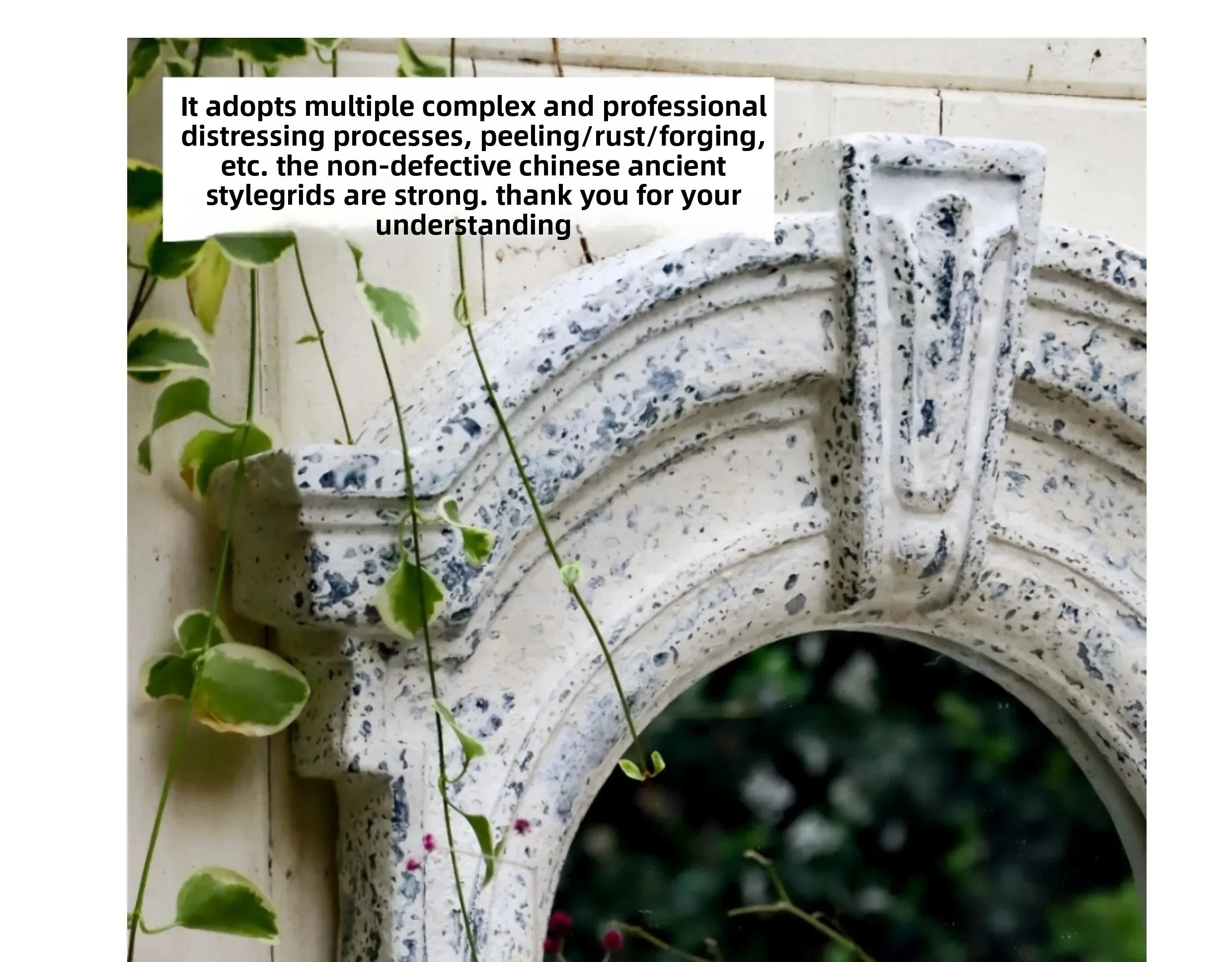 Boho Outdoor Wall Mirror – Decorative Hanging Art