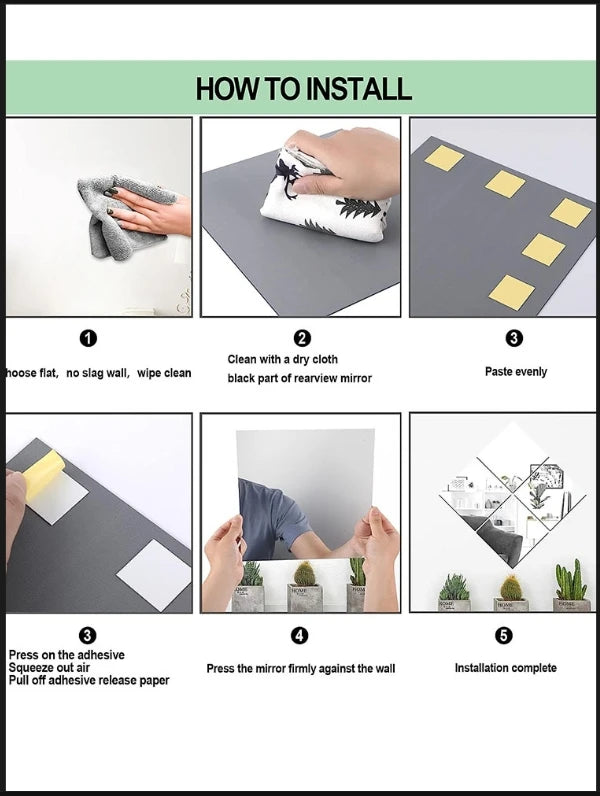 12” Wall-Mounted Acrylic Gym Mirror – Frameless