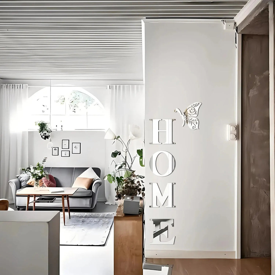 HOME Home Logo 3D Mirror Wall Sticker, Entrance Decoration, Home Decoration