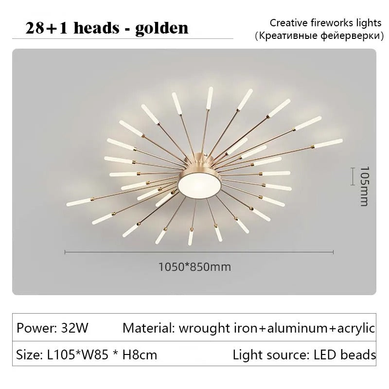 Modern Spiral LED Pendant Light for Living & Dining Rooms