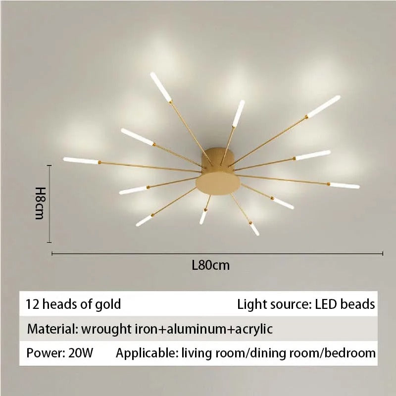 Modern Spiral LED Pendant Light for Living & Dining Rooms