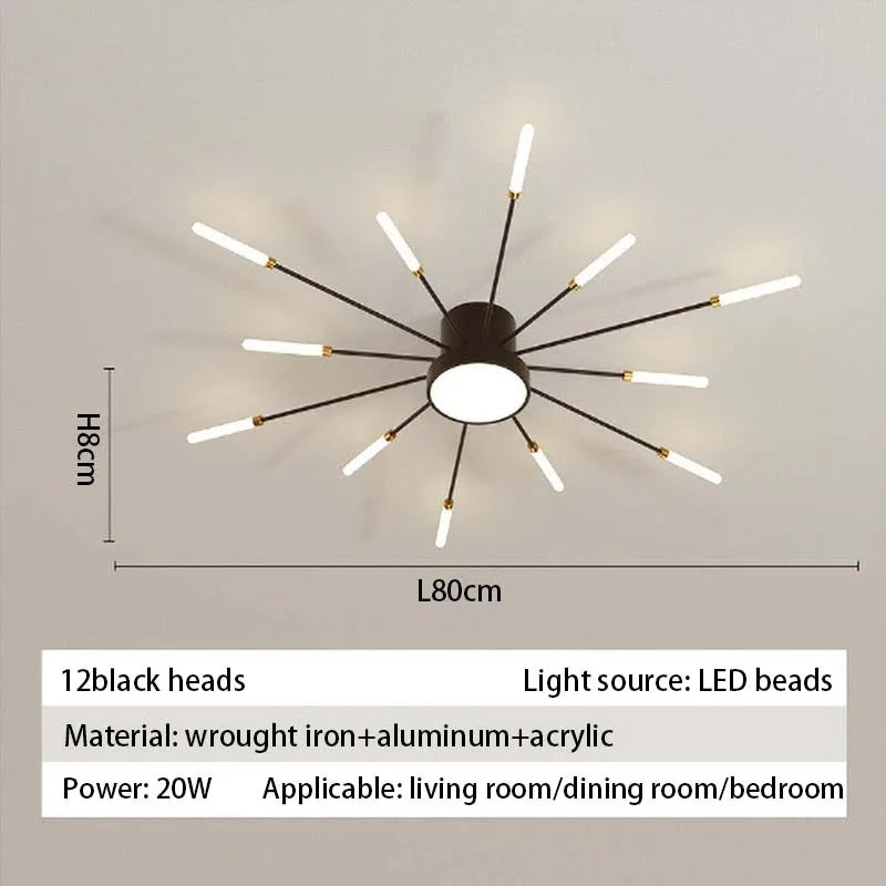 Modern Spiral LED Pendant Light for Living & Dining Rooms